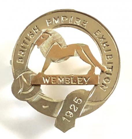 1924 British Empire Exhibition Wembley silver souvenir badge