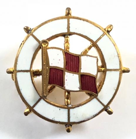 Canadian Pacific Lines ships wheel house flag badge