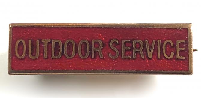 Girl Guides Ranger outdoor service certificate bar badge