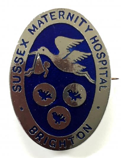 Sussex Maternity Hospital Brighton midwife nurse badge