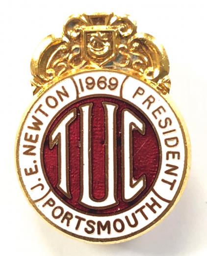 Trades Union Congress 1969 Portsmouth TUC pin badge