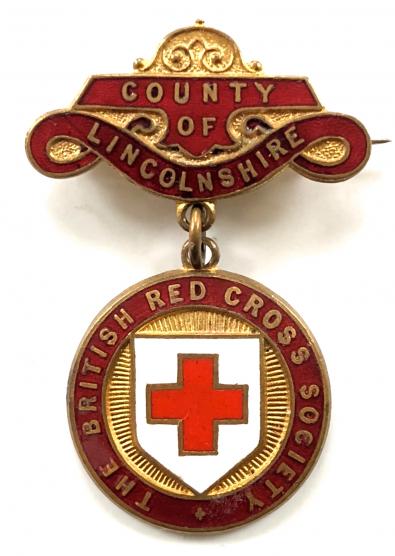 British Red Cross Society County of Lincolnshire nurses badge