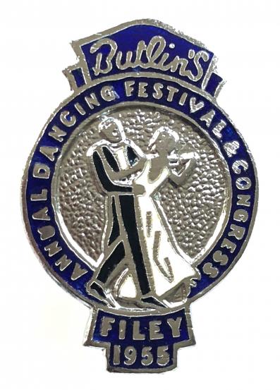 Butlins 1955 Filey Annual Dancing Festival & Congress badge