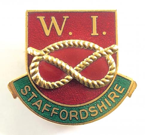 Federation of Women's Institutes Staffordshire WI badge circa 1980's