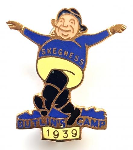 Butlins 1939 Skegness holiday camp jolly fisherman badge