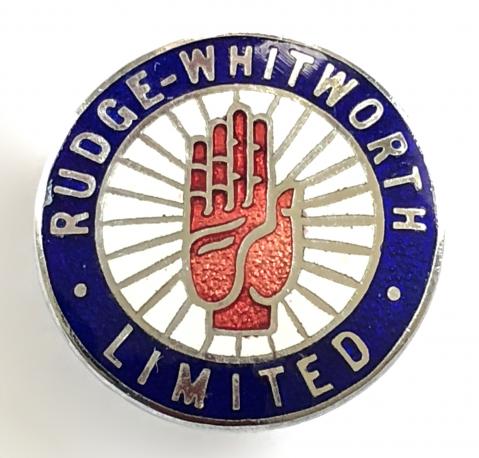Rudge Whitworth Coventry bicycles motorcycles manufacturers advertising badge