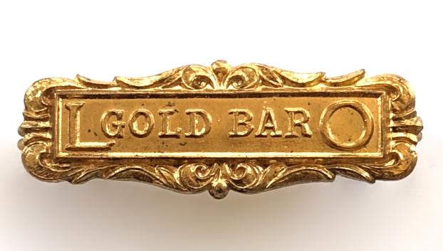 League of Ovaltineys children's club gold bar award badge