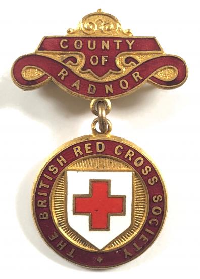 British Red Cross Society BRCS Welsh County of Radnor badge