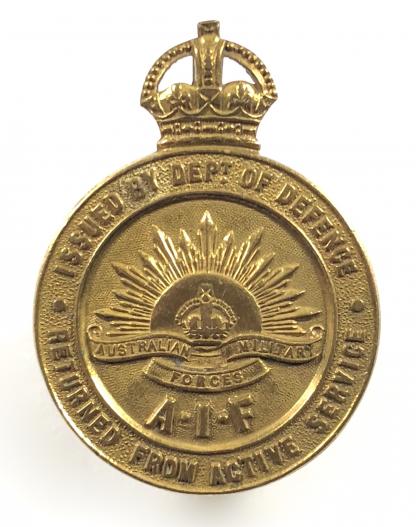 WW1 Australian Imperial Force AIF Returned from Active Service badge