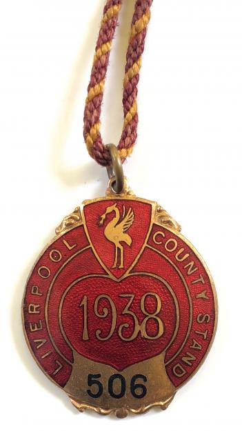 1938 Liverpool County Stand Aintree Racecourse horse racing club badge