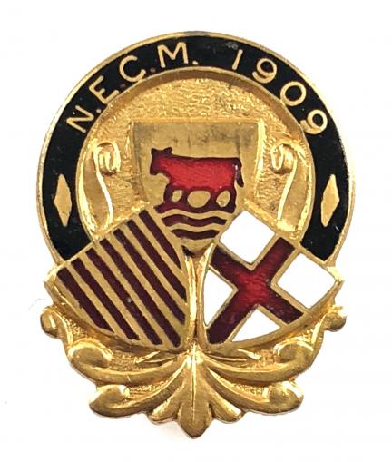 1909 NECM North East Cyclists Meet Oxford pin badge