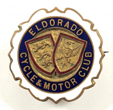 Eldorado Cycle and Motor Club badge by Joseph Daffern & Co Hatton Garden London