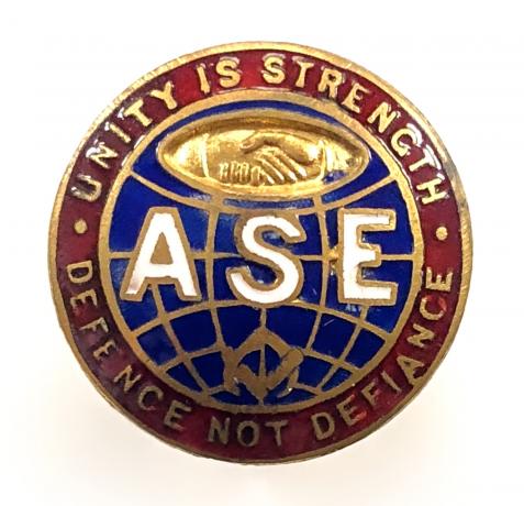 Amalgamated Society of Engineers ASE trade union badge