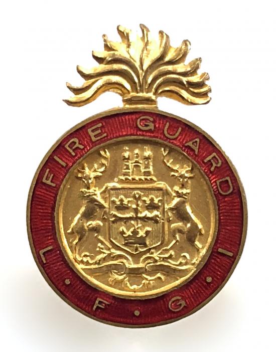 WW2 Nottingham Fire Guard Instructors LFGI lapel badge