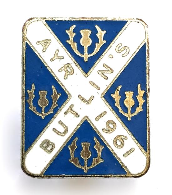 Butlins 1961 Ayr holiday camp Scottish thistle badge