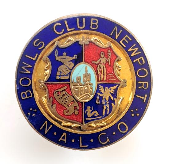 National & Local Government Officers NALGO Bowls Club Newport badge Wales