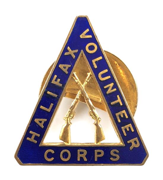 WW1 Halifax Volunteer Corps VTC lapel badge
