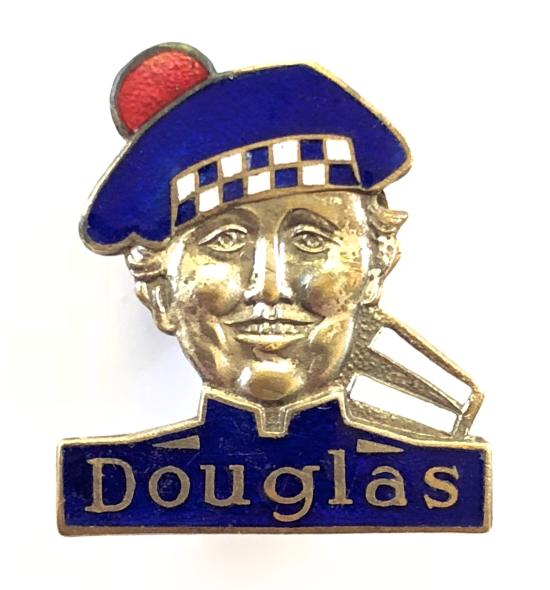 Douglas Motorcycles Scottish Piper advertising badge