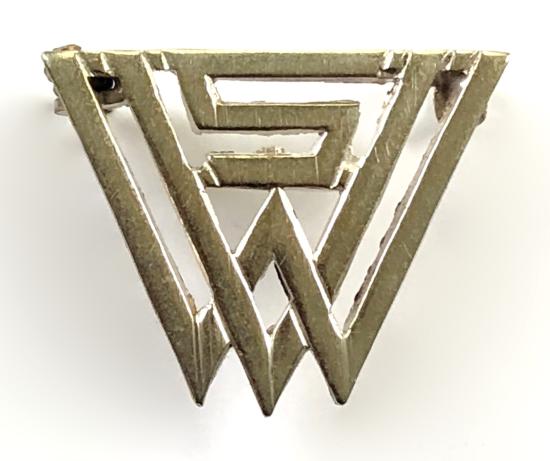 WW2 Womens Voluntary Services WVS monogram official uniform badge