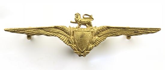 Imperial Airways BOAC Airline early pattern gilt pilots wing badge