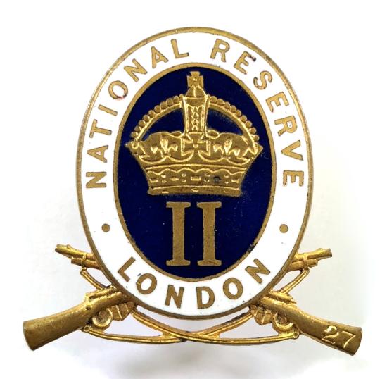 WW1 National Reserve Class II Wandswoth London badge