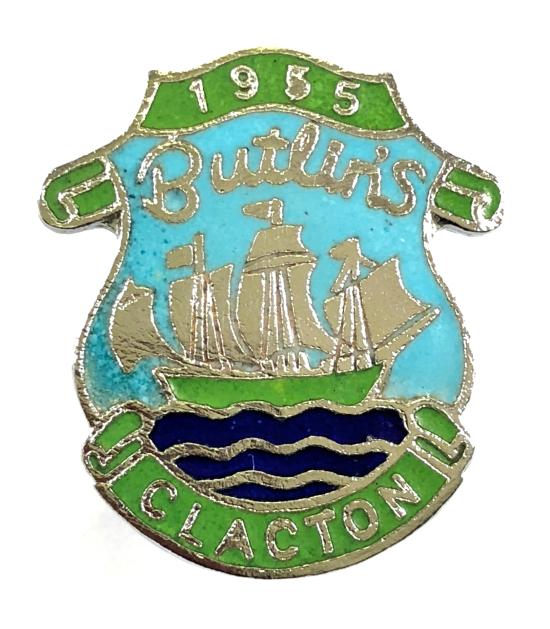 Butlins 1955 Clacton holiday camp sailing ship badge