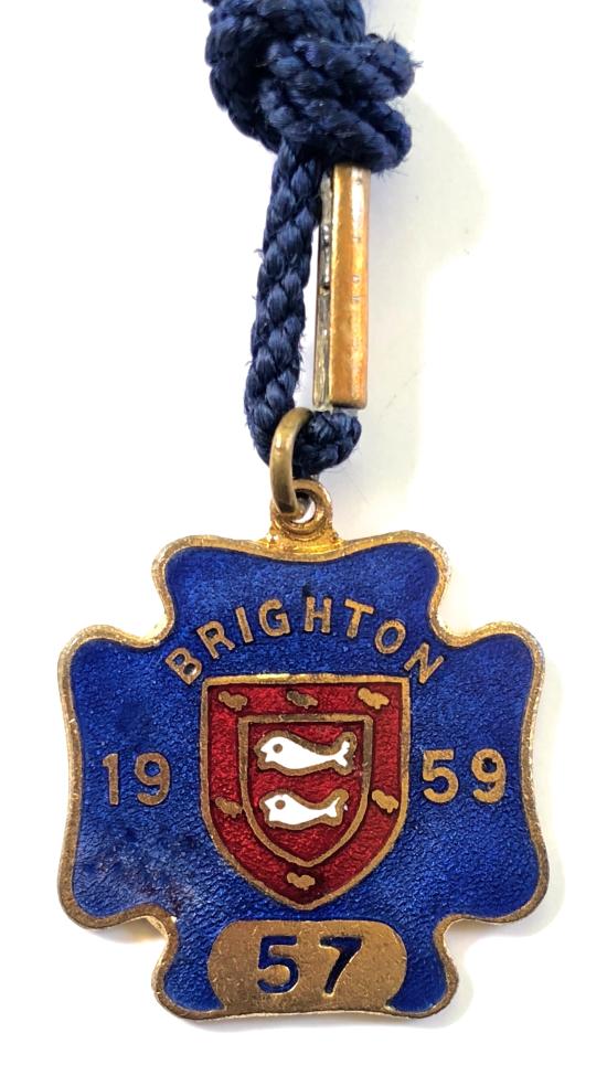 Brighton Racecourse 1959 horse racing badge