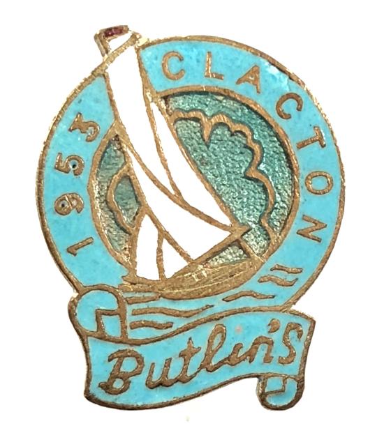 Butlins 1953 Clacton holiday camp sailing yacht badge