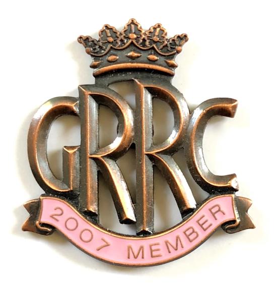 Goodwood Road Racing Club GRRC 2007 member badge