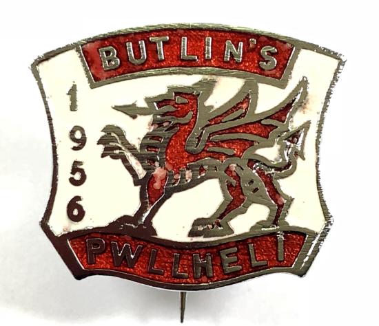 Butlins 1956 Pwllheli Holiday Camp Welsh red dragon badge