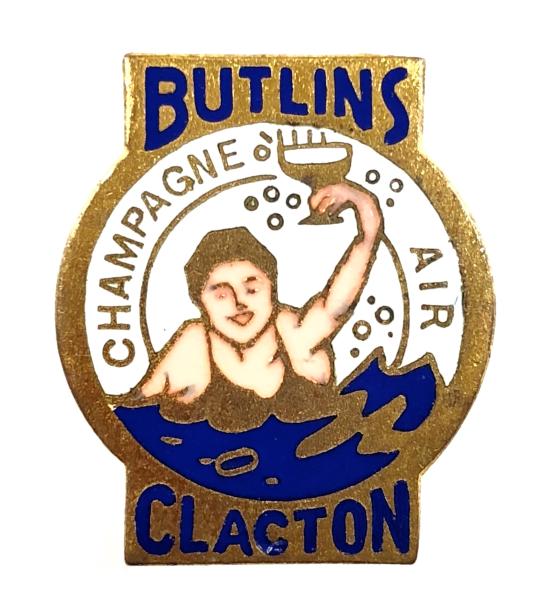 Butlins 1938 Clacton holiday camp champagne air badge