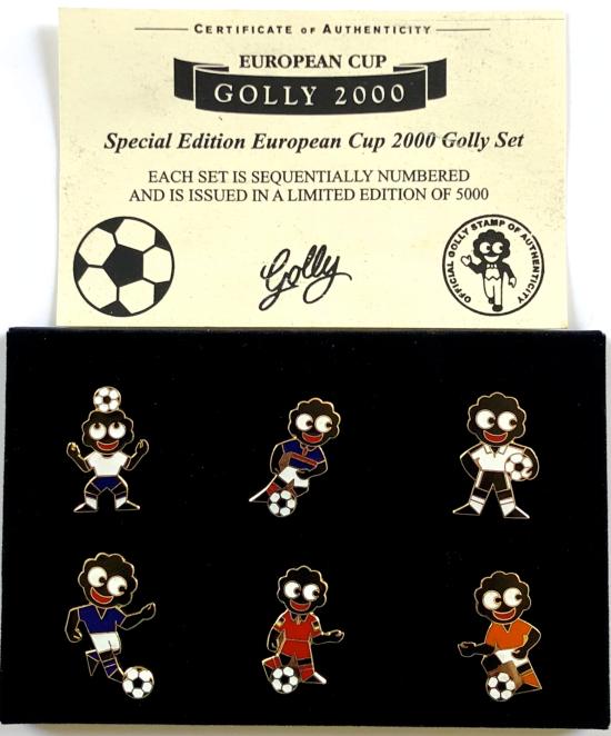 Robertsons Golly 2000 European Cup football players badge set