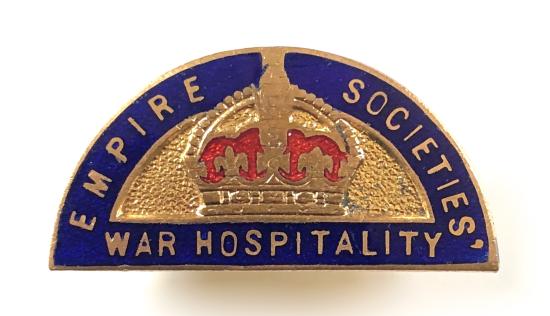 WW2 Empire Societies War Hospitality pin badge