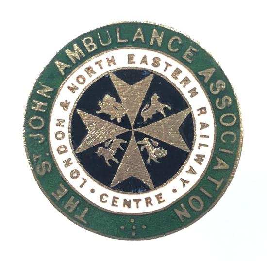 St John Ambulance Association LNER Centre lapel badge