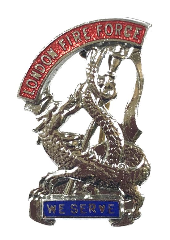 London Fire Force National Fire Service pin badge