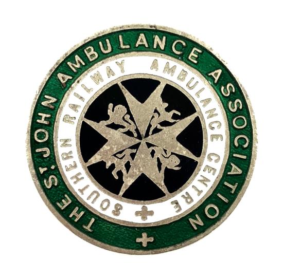 St John Ambulance Association Southern Railway Centre lapel badge