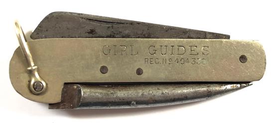 Girl Guides early folding Pocket Knife with Registration No.494338