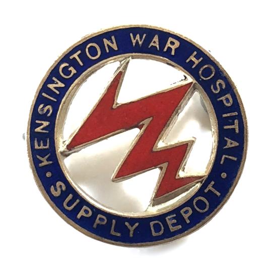 WW1 Kensington War Hospital Supply Depot workers badge