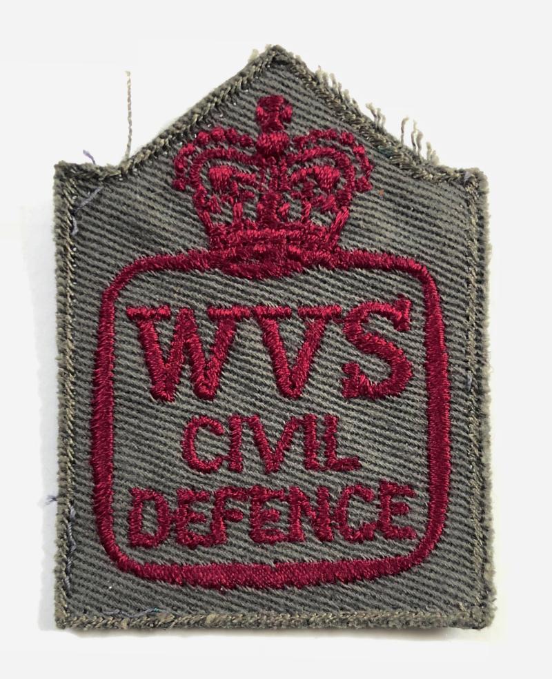WVS Civil Defence womens voluntary services cloth badge