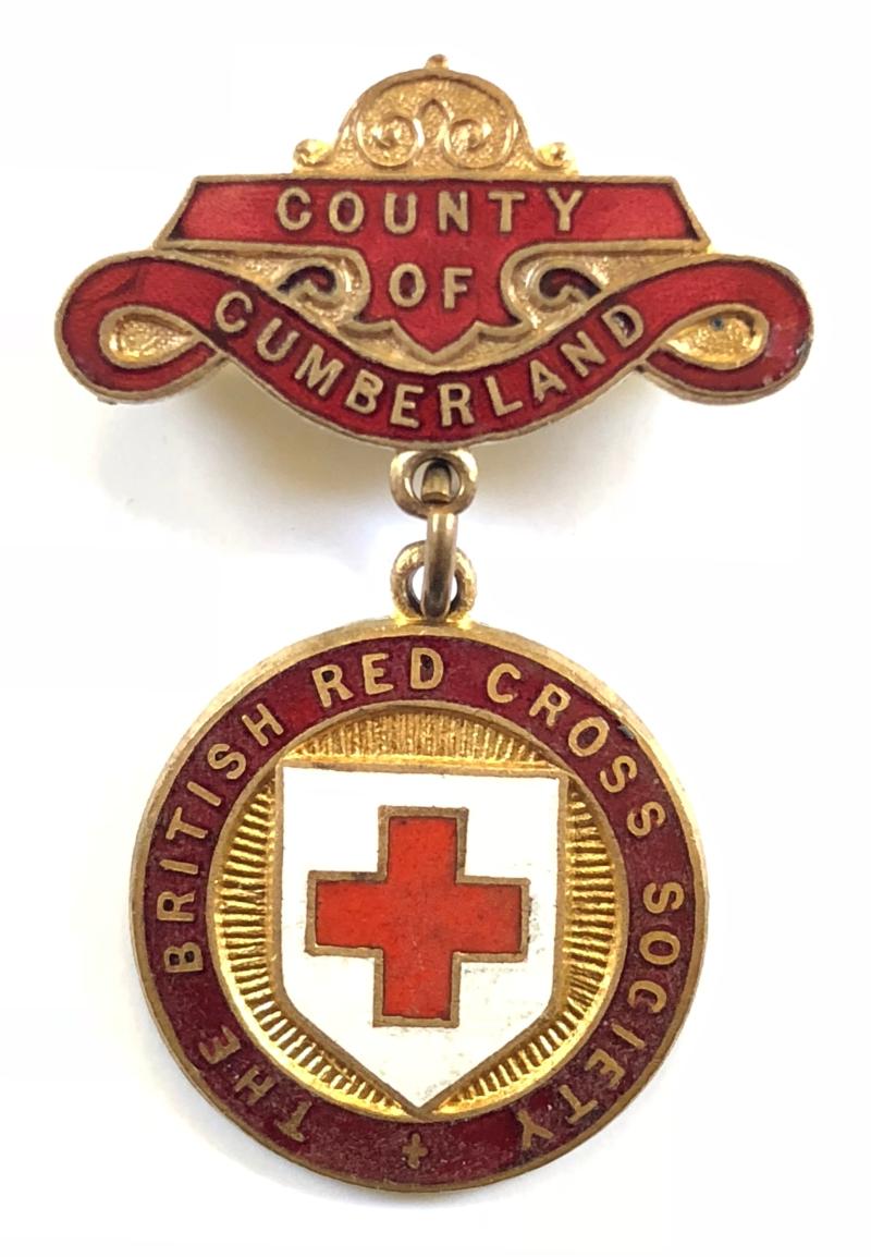 WW1 British Red Cross Society County of Cumberland badge