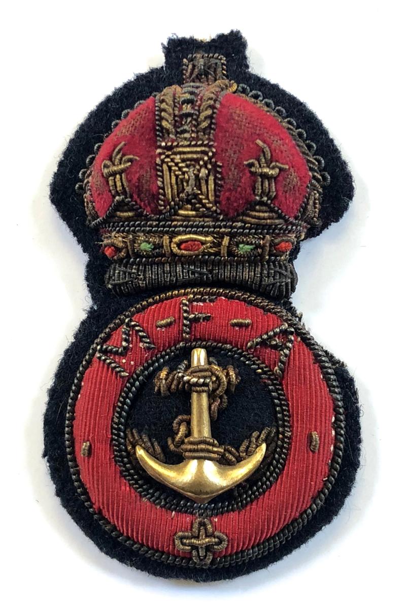 Mercantile Fleet Auxiliary MFA petty officer bullion cloth cap badge
