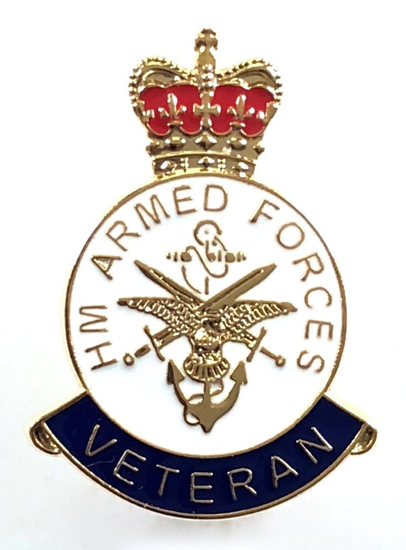 HM Armed Forces veteran pin badge