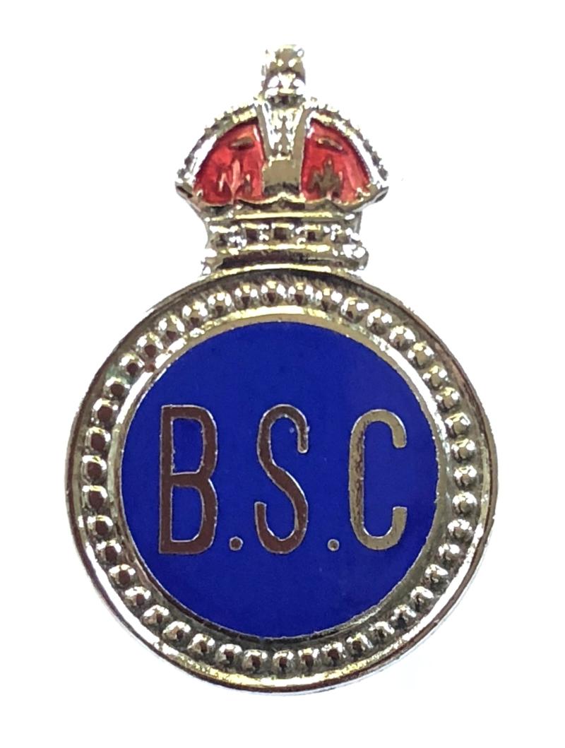 WW2 Bristol Special Constable police CAP badge scarce two loop fittings