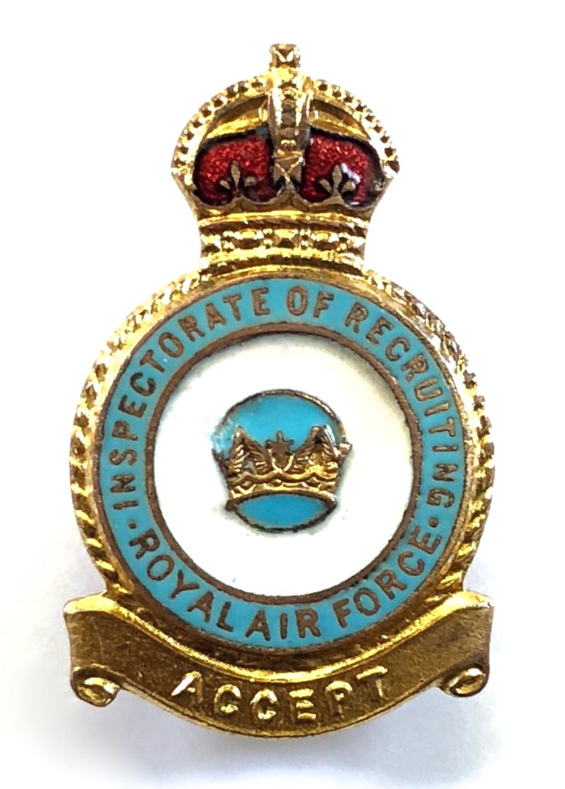 RAF Inspectorate of Recruiting Royal Air Force badge circa 1940s