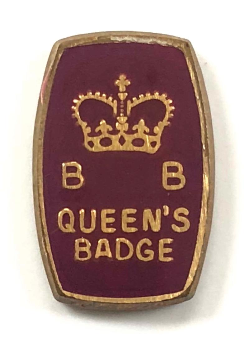 Boys Brigade Queens Badge 1968 to 1984 miniature enamel award