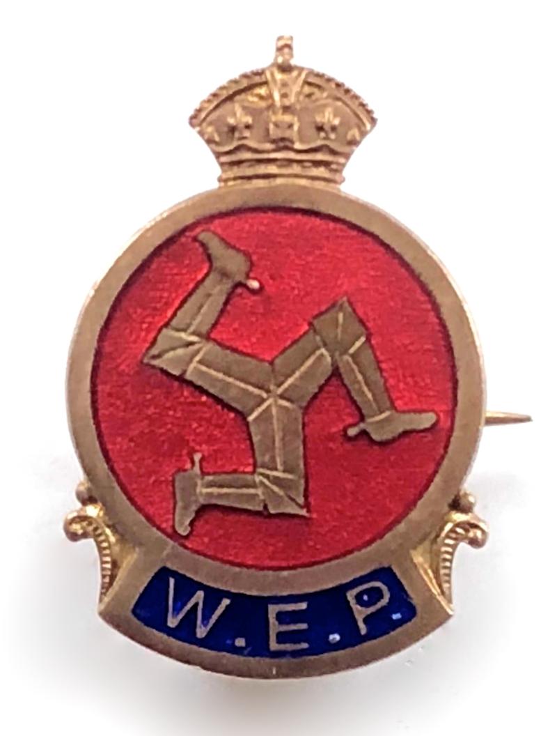 War Emergency Police Isle of Man badge by C.Wallace Douglas