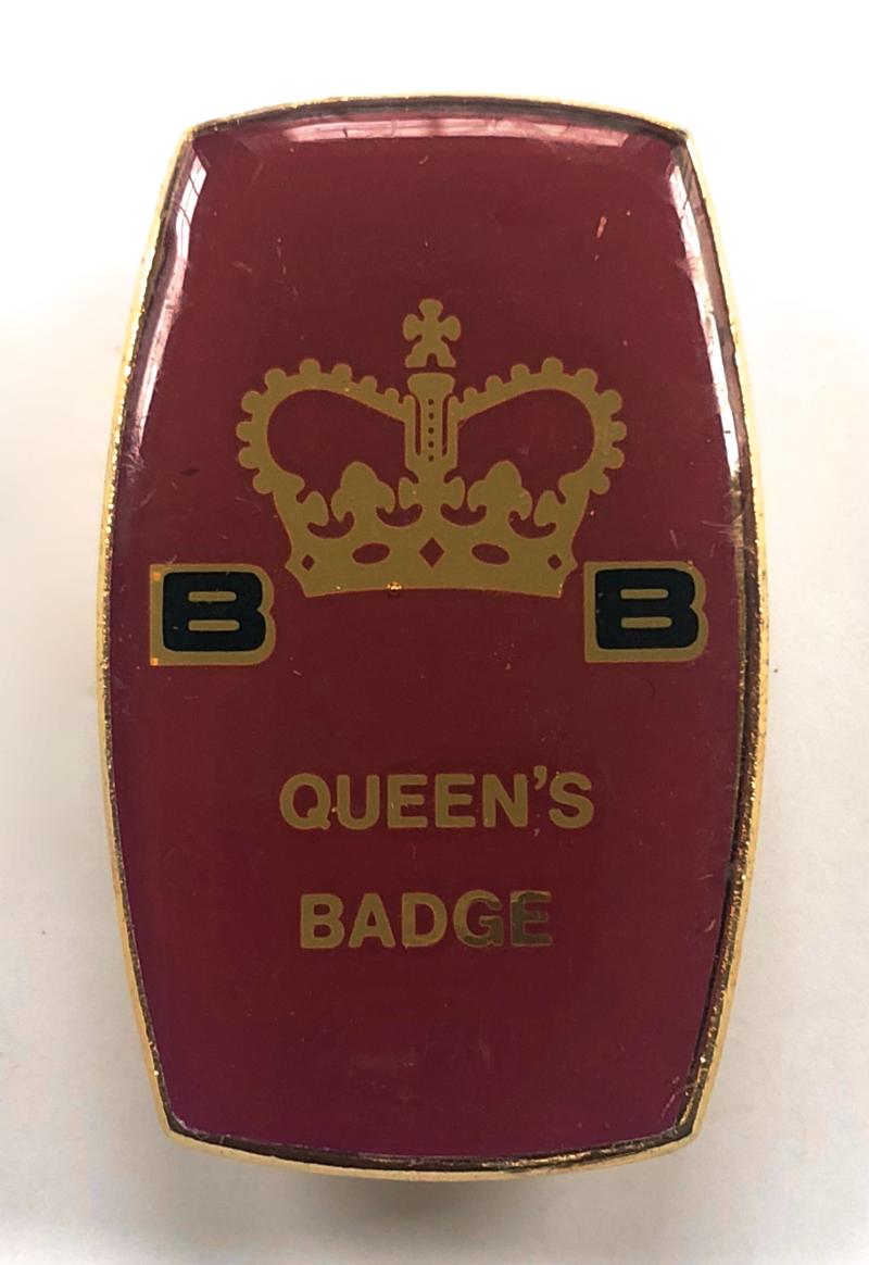 Boys Brigade Queens award badge circa 1984 to 1994