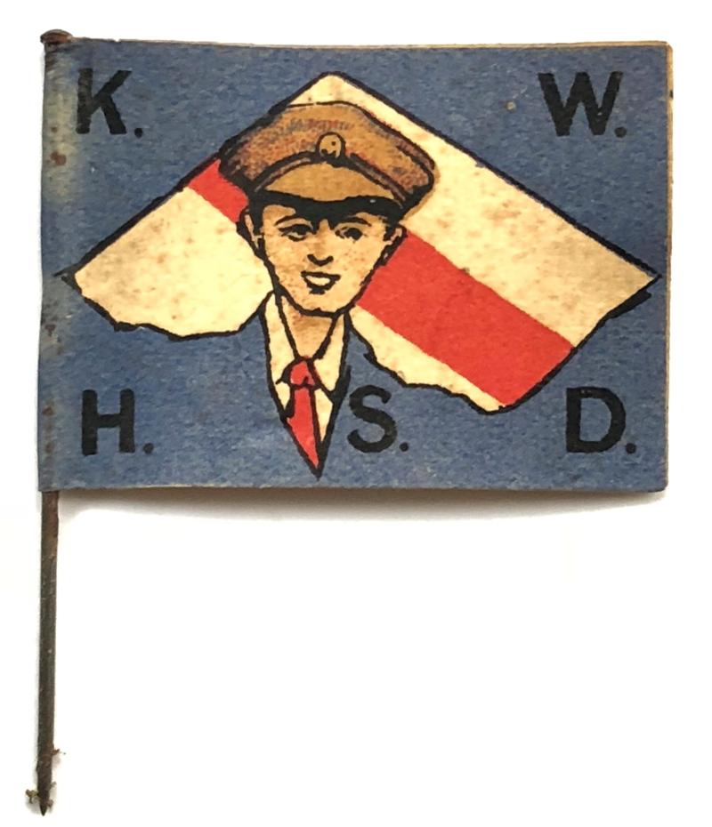 WW1 Kensington War Hospital Supply Depot flag day badge