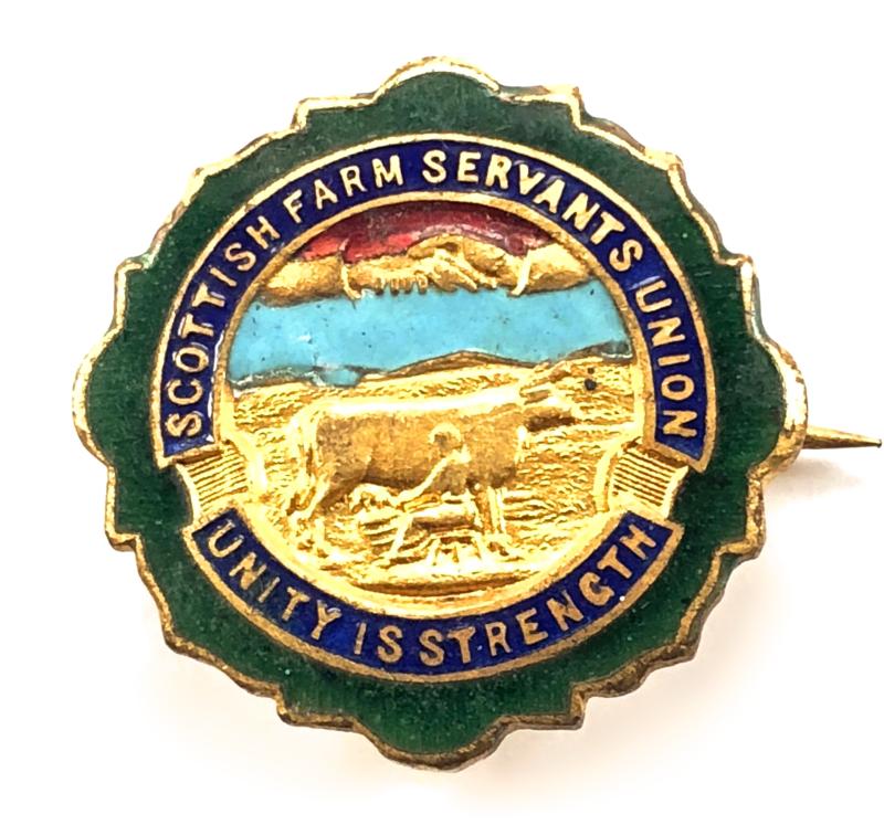 Scottish Farm Servants Union Dairy Section badge c1912 - 1933