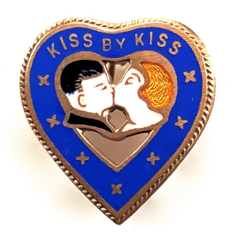 KISS BY KISS song sheet music promotional pin badge